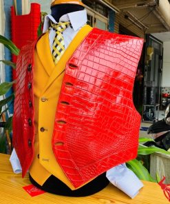 Áo vest da cá sấu handmade – phối đồ đẳng cấp