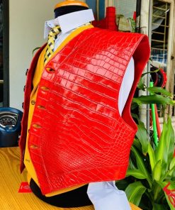 Vest da cá sấu thật 100% lót da bò mềm mại