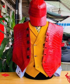 Áo Vest da cá sấu thật cho người yêu thời trang cao cấp
