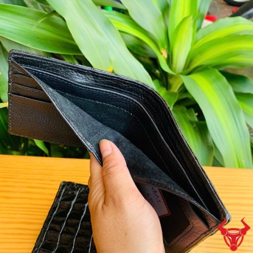 Ví da cá sấu gai lưng thủ công tinh tế độc đáo