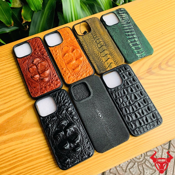 Ốp iPhone 16 Pro Max VR360 – da cá sấu, cá đuối, kỳ đà Ốp iPhone 16 Pro Max thủ công bằng da các loại