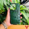 Ốp lưng iPhone 14 Pro da cá sấu xanh lá có ngăn thẻ