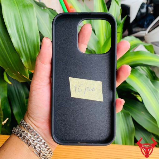 Ốp lưng iPhone 16 Pro da thật cao cấp có ngăn thẻ