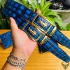 Thắt Lưng Cá Sấu Patina TLA8B2 – Đẳng Cấp Từ Da Thật