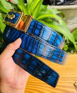 Thắt Lưng Nam Da Cá Sấu Màu Patina – Gu Thẩm Mỹ Quý Ông