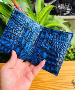 Ví Da Cá Sấu Patina Đứng VJA8 | Phong Cách Quý Ông Đích Thực