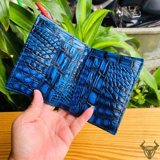 Ví Da Cá Sấu Patina Đứng VJA8 | Phong Cách Quý Ông Đích Thực