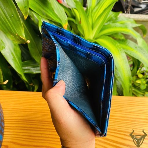 Ví Đứng 2 Mặt Cá Sấu Thật – Màu Patina VJA8 Đậm Chất Nghệ Thuật