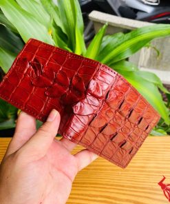 Ví Da Cá Sấu Mini VFA2 Màu Nâu Đỏ Đẳng Cấp