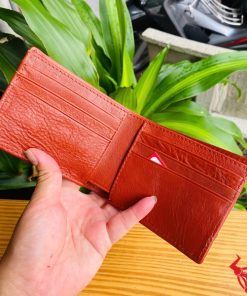 Ví Mini Đuôi Cá Sấu VFA2 Màu Nâu Đỏ Độc Đáo