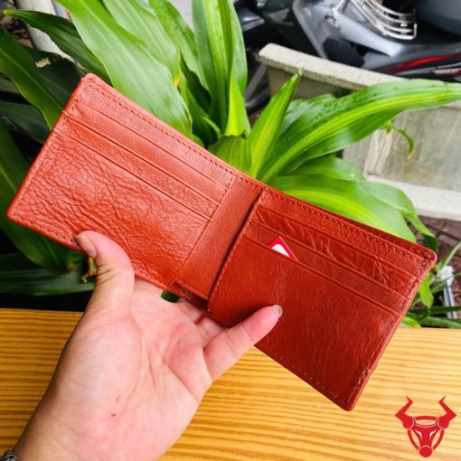 Ví Mini Đuôi Cá Sấu VFA2 Màu Nâu Đỏ Độc Đáo