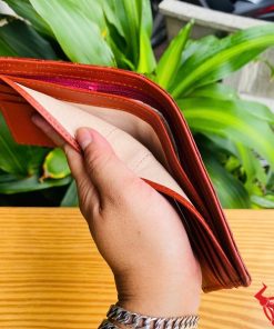 Ví Da Thật VFA2 Màu Nâu Đỏ Phong Cách Hiện Đại