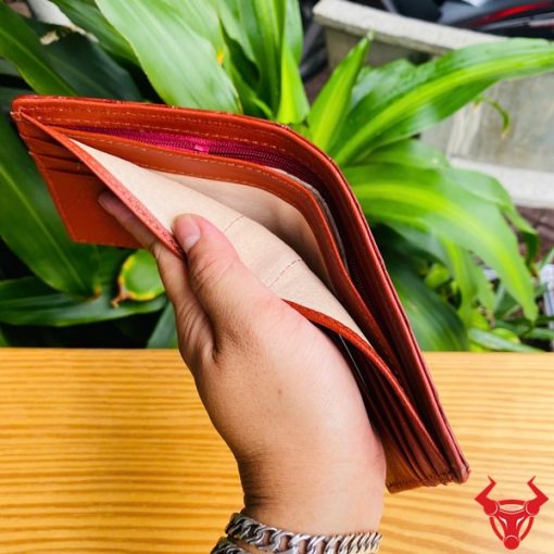 Ví Da Thật VFA2 Màu Nâu Đỏ Phong Cách Hiện Đại