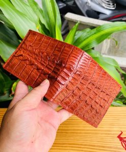 Ví Mini Da Gai Lưng VFA1 Màu Nâu Đỏ Đẳng Cấp