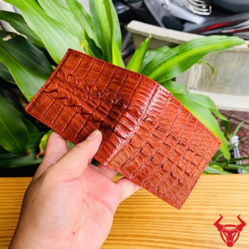 Ví Mini Da Gai Lưng VFA1 Màu Nâu Đỏ Đẳng Cấp