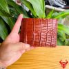 Ví Mini VFA8 Da Cá Sấu Màu Nâu Sẫm Sang Trọng