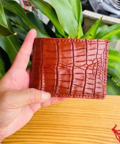 Ví Mini VFA8 Da Cá Sấu Màu Nâu Sẫm Sang Trọng
