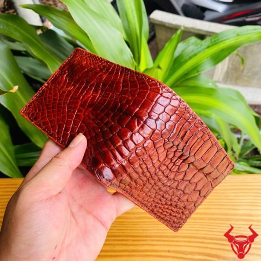 Ví Da Gai Tay VFA5 Màu Nâu Sẫm Đẳng Cấp