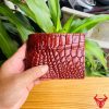 Ví Mini Da Cá Sấu VFA5 Màu Nâu Sẫm Sang Trọng