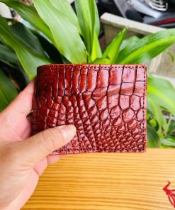 Ví Mini Da Cá Sấu VFA5 Màu Nâu Sẫm Sang Trọng