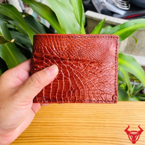 Ví Mini Form Ngang VFA5 Da Cá Sấu Gai Tay Sang Trọng
