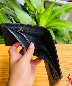 Ví Bụng Cá Sấu VFA8 Màu Nâu Đen Bền Bỉ