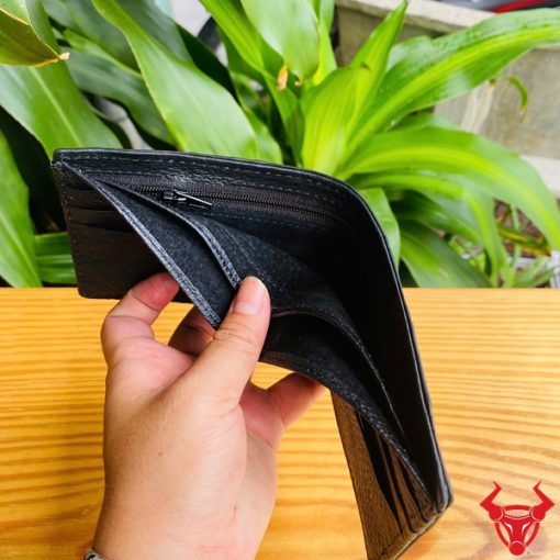 Ví Bụng Cá Sấu VFA8 Màu Nâu Đen Bền Bỉ