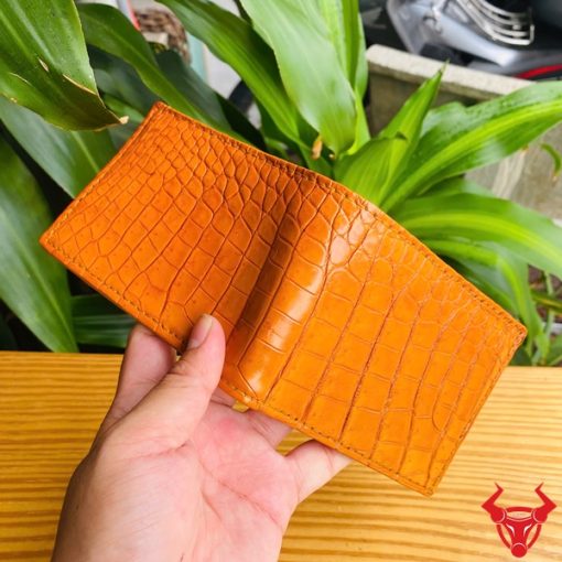 Ví Da Cá Sấu VFA8 Màu Vàng Cam Đẳng Cấp