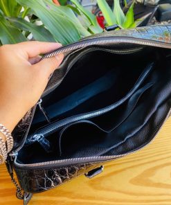 Cặp da cá sấu bóng cao cấp CSA8 form cứng cho doanh nhân