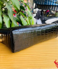 Clutch nam da cá sấu CIAA8 thời trang vân đẹp màu đen