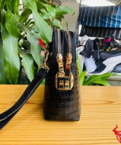 Clutch đựng tài liệu nam da cá sấu cao cấp màu đen CIAA8
