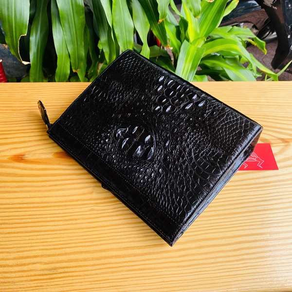 Clutch Da Thật Màu Đen – Đậm Chất Nam Tính Cổ Điển Clutch da thật đen – đậm chất thủ công cao cấp.