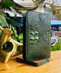Clutch nam xanh lá da cá sấu 2 khuôn – tinh tế & đẳng cấp