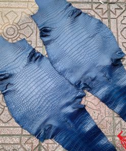 Tấm da cá sấu cao cấp màu xanh navy chống trầy, mềm
