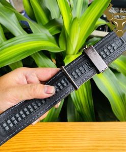 Thắt lưng da cá sấu đen phối viền cao cấp FAA9B2.