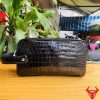 Túi clutch da cá sấu màu đen CGA8 phong cách quý ông sang trọng.