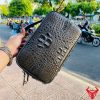 Túi golf da cá sấu gù xám CJA4 sang trọng cho nam