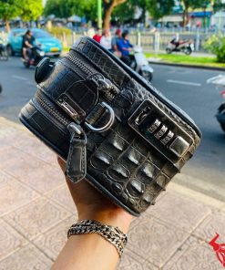 Túi golf xách tay nam da cá sấu gù xám CJA4