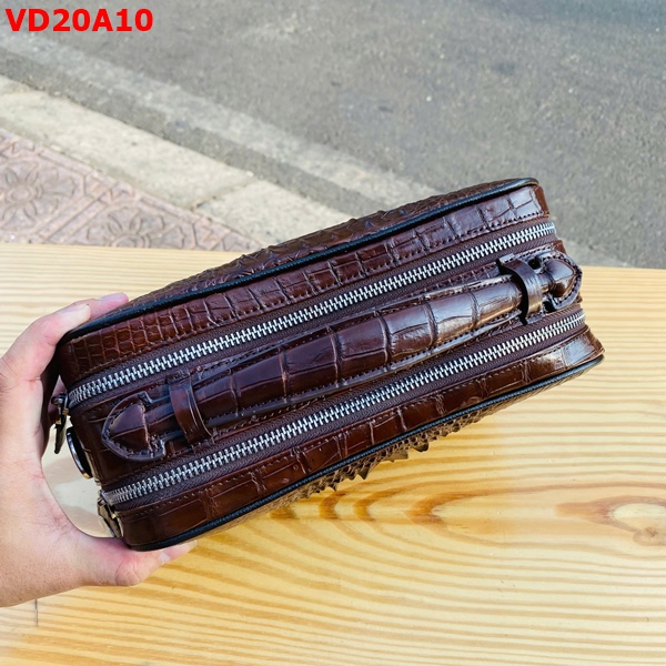 Túi Golf Nam Cầm Tay Thủ Công Da Gù Cá Sấu Clutch da gù cá sấu thủ công tinh tế CJA4