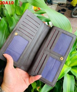 Ví nam da cá sấu thủ công BZA1 – vân gai lưng cá tính, sang trọng.