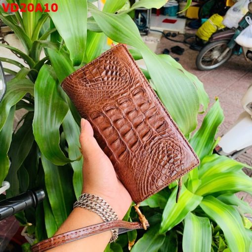 Ví cầm tay gai lưng cá sấu BZA1 dành cho quý ông mạnh mẽ, cá tính.