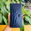 Ví nữ da cá sấu xanh navy hai gấp cao cấp Thái Lan BYA8