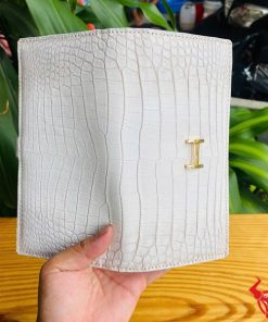 Ví nữ cao cấp BYA8 da cá sấu hai gấp sang trọng