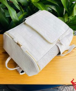 balo da cá sấu bạch tạng thủ công độc lạ cao cấp