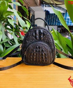 Balo mini cá sấu đen, sang trọng, thời thượng.