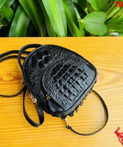 Balo mini cá sấu, đen thời thượng.