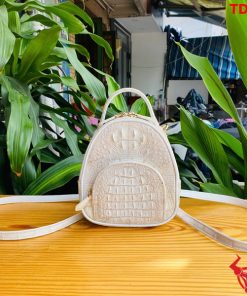 Balo mini cá sấu bạch tạng, tinh tế, sang trọng.