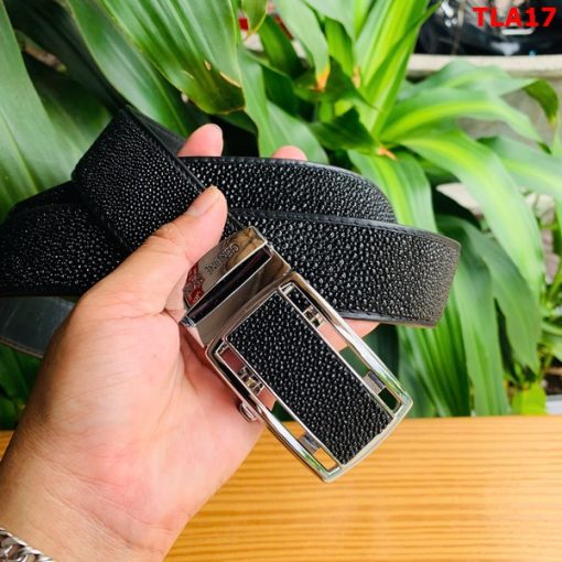Thắt lưng TLA17 mặt khóa trơn da cá đuối cao cấp