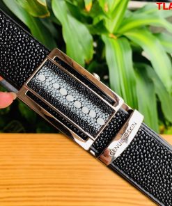 Thắt lưng da cá đuối thật TLA17 bản 4cm cho quý ông