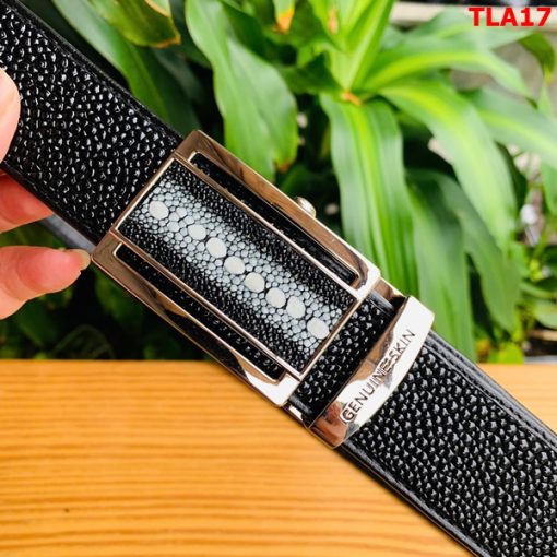 Thắt lưng da cá đuối thật TLA17 bản 4cm cho quý ông